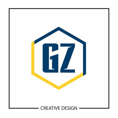 İlk harf Gz Logo şablonu tasarlamak vektör
