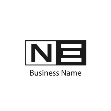 İlk harf Ne Logo tasarım şablonu