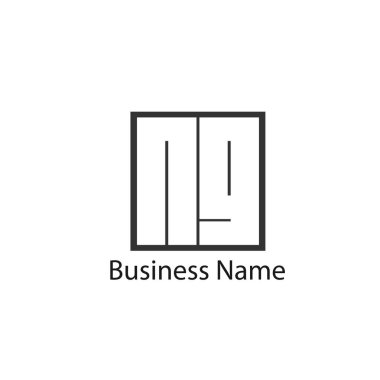 İlk harf Ng Logo tasarım şablonu