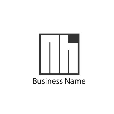 İlk mektup Nh Logo tasarım şablonu