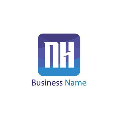 İlk mektup Nh Logo tasarım şablonu