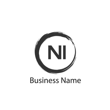 İlk harf Ni Logo tasarım şablonu
