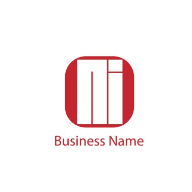 İlk harf Ni Logo tasarım şablonu
