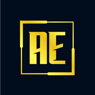 İlk Harf Ae Logo tasarım şablonu