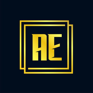 İlk Harf Ae Logo tasarım şablonu