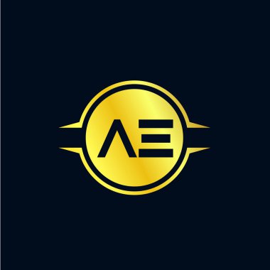 İlk Harf Ae Logo tasarım şablonu