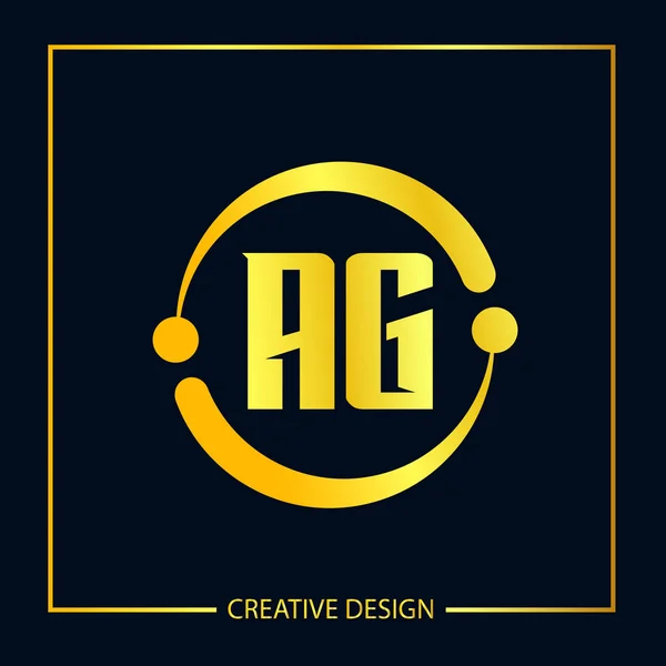 首字母Ag标志模板设计 — 图库矢量图片