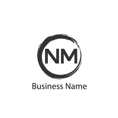 İlk harf Nm Logo tasarım şablonu