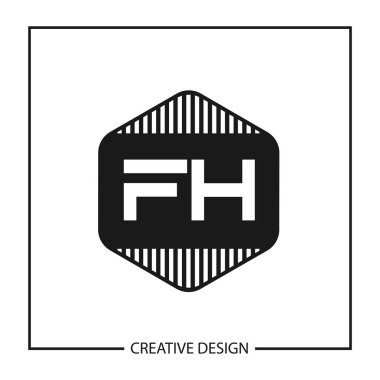 İlk harf Fh Logo şablonu tasarlamak vektör