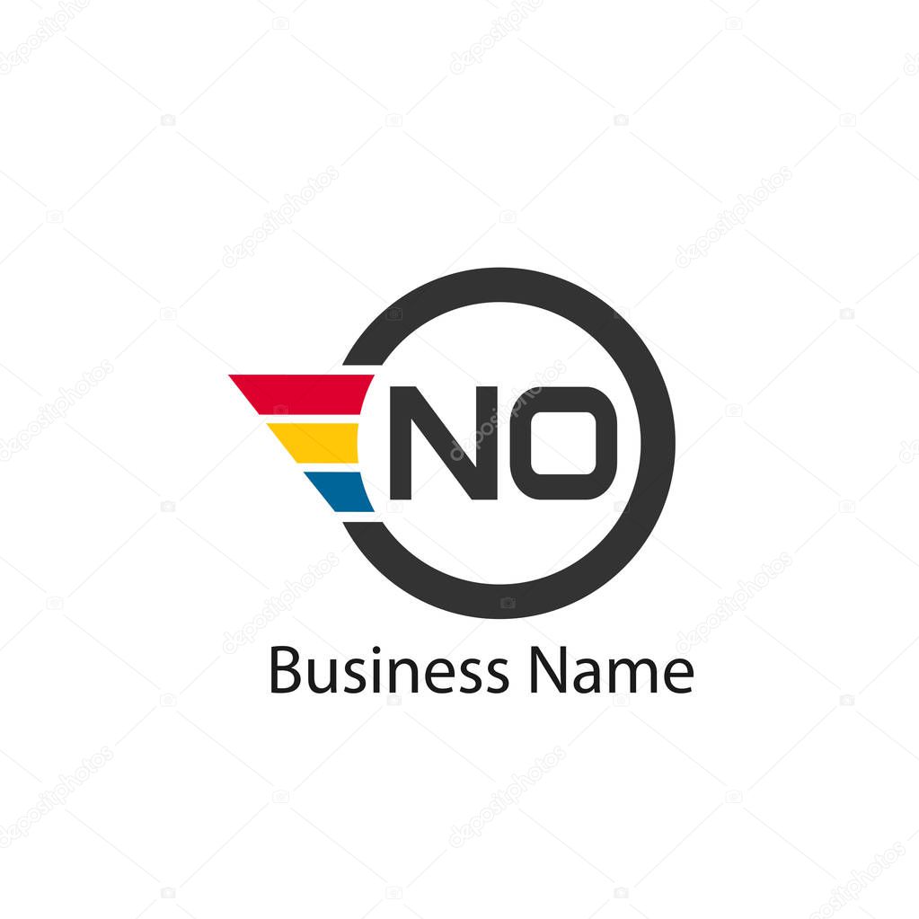 Initial letter NO logo template Design