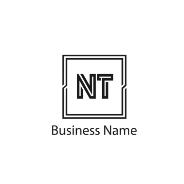 İlk mektup Nt Logo tasarım şablonu