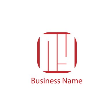 İlk mektup Ny Logo tasarım şablonu