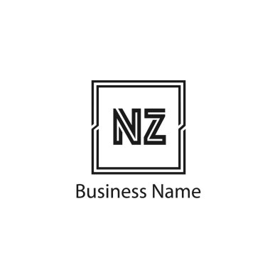 İlk harf Nz Logo tasarım şablonu