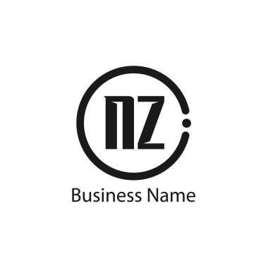 İlk harf Nz Logo tasarım şablonu