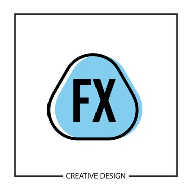 İlk harf Fx Logo şablonu tasarlamak vektör