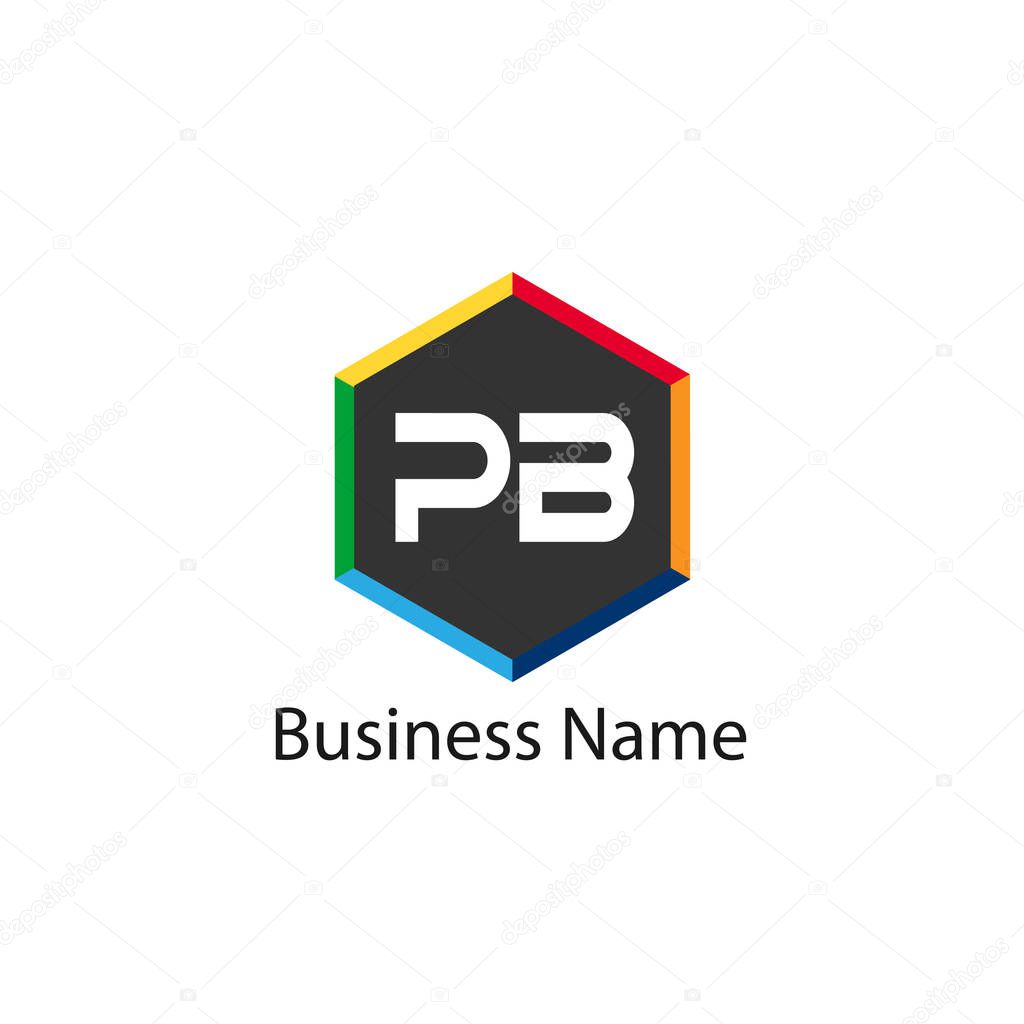 Initial Letter PB Logo Template Design