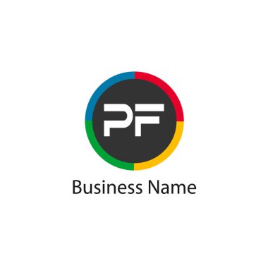 İlk Harf PF Logo Şablonu Tasarımı
