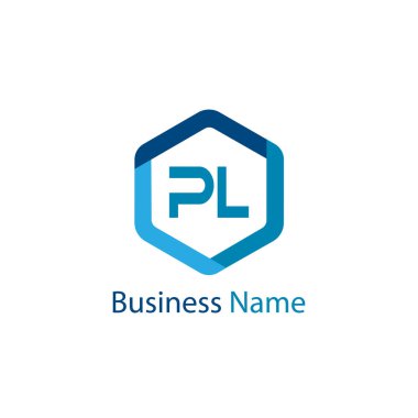İlk Harf PL Logo Şablonu Tasarımı