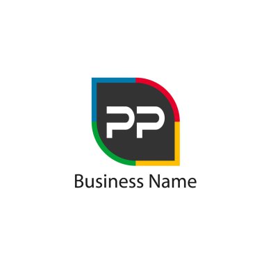 Initial Letter PP Logo Template Design clipart
