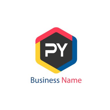 İlk harf Py Logo tasarım şablonu