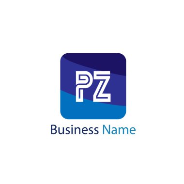 İlk harf Pz Logo tasarım şablonu