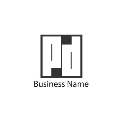 İlk harf Pd Logo tasarım şablonu