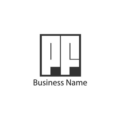 İlk Harf PF Logo Şablonu Tasarımı