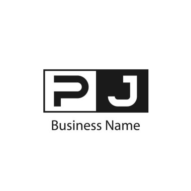 İlk harf Pj Logo tasarım şablonu