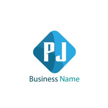 İlk harf Pj Logo tasarım şablonu