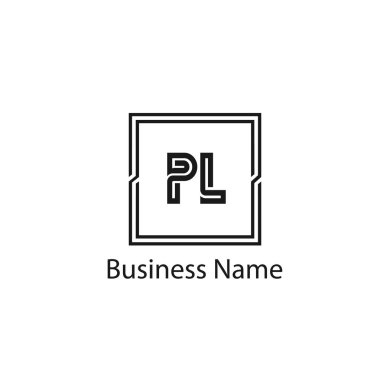 Initial letter PL Logo Template Design clipart