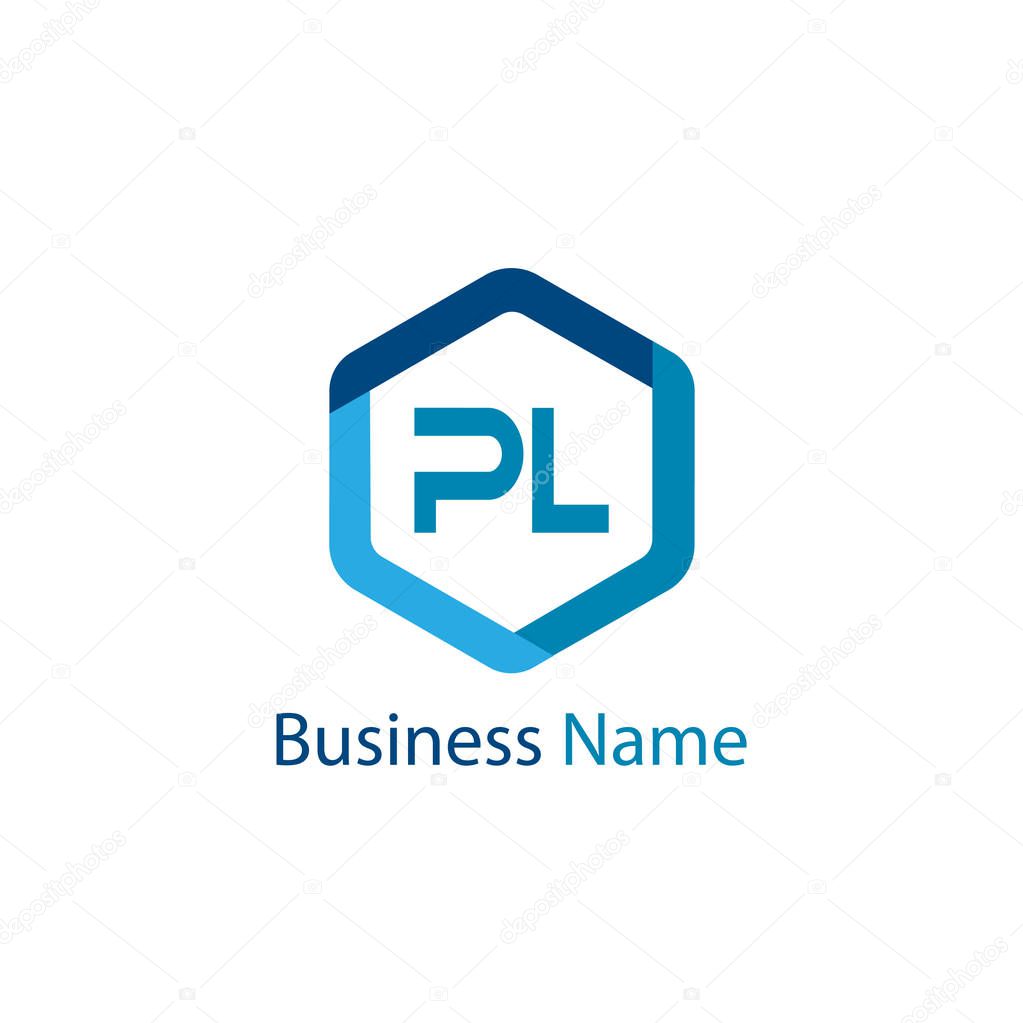 Initial Letter PL Logo Template Design