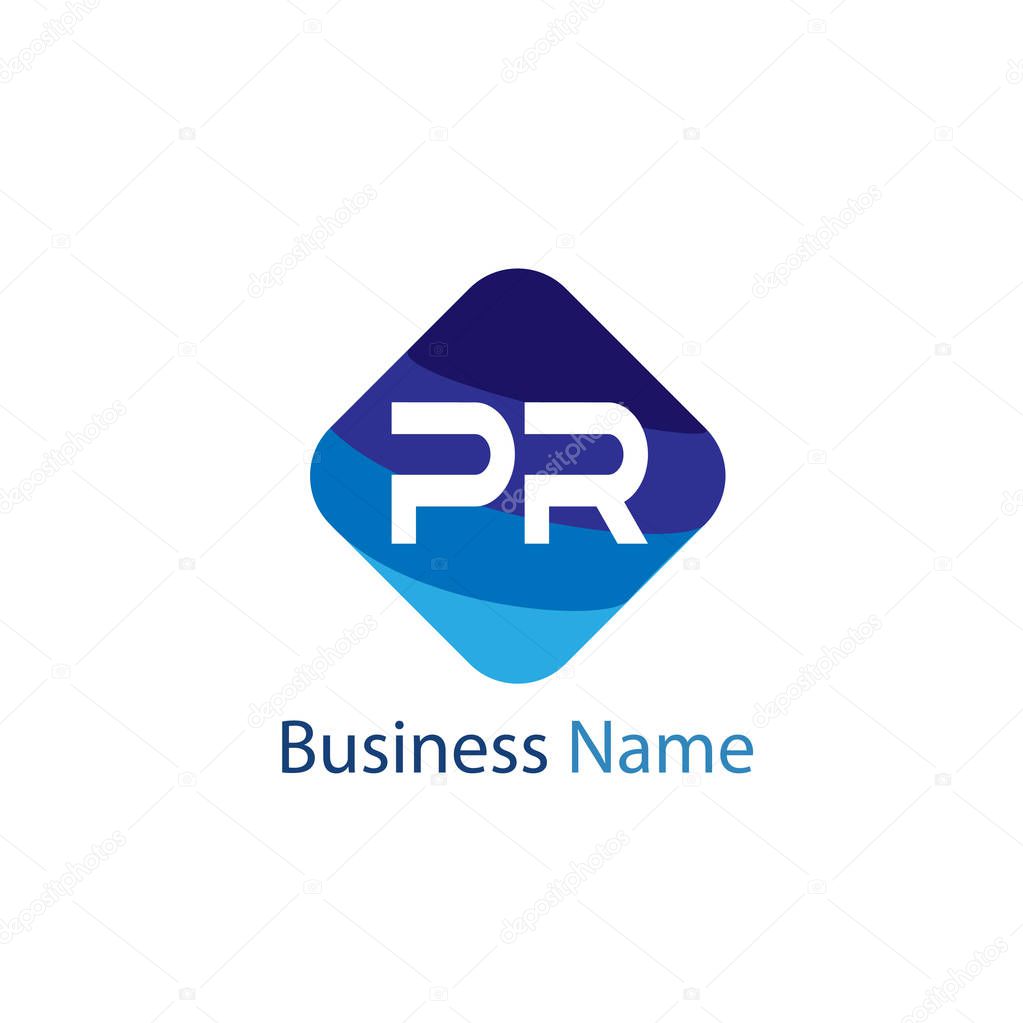 Initial Letter PR Logo Template Design