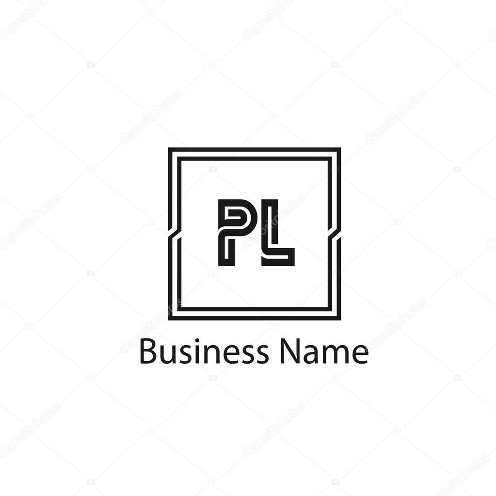 Initial letter PL Logo Template Design