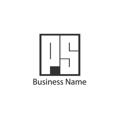 İlk harf Ps Logo tasarım şablonu