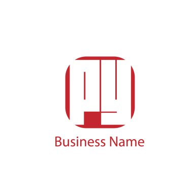 İlk harf Py Logo tasarım şablonu