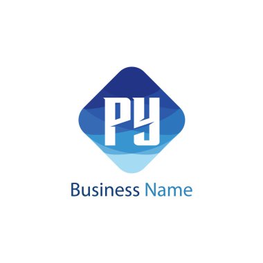 İlk harf Py Logo tasarım şablonu