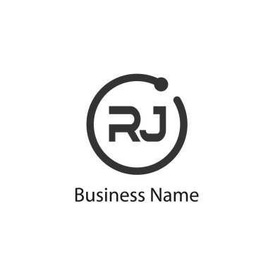 İlk harf Rj Logo tasarım şablonu