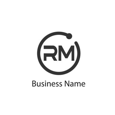 İlk harf Rm Logo tasarım şablonu