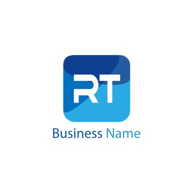 Initial Letter RT Logo Template Design clipart