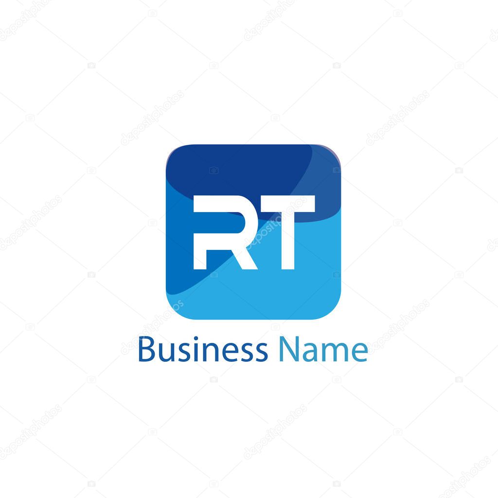 Initial Letter RT Logo Template Design