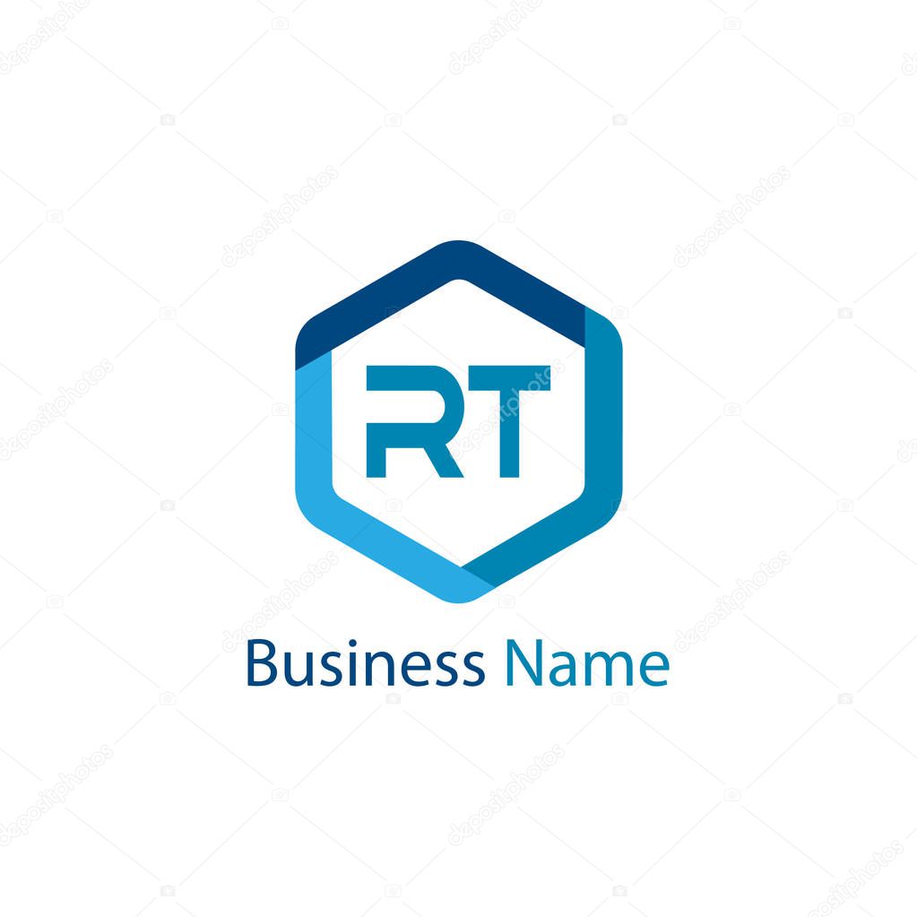 Initial Letter RT Logo Template Design