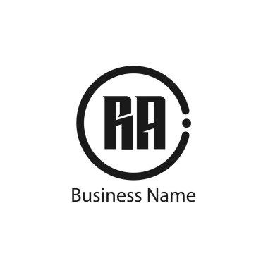 İlk harf Ra Logo tasarım şablonu