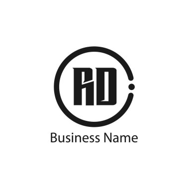 İlk mektup Rd Logo tasarım şablonu