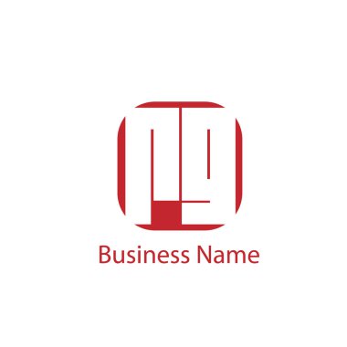 İlk harf Rg Logo tasarım şablonu