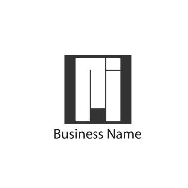 İlk mektup RI Logo tasarım şablonu