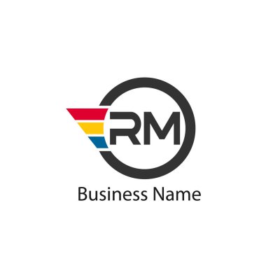 İlk harf Rm Logo tasarım şablonu