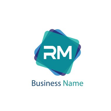 İlk harf Rm Logo tasarım şablonu