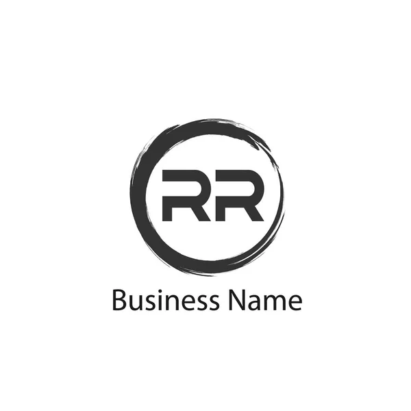 İlk harfleri Rr Logo tasarım şablonu