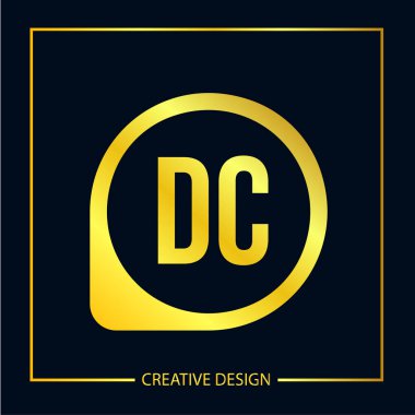 İlk harf Dc Logo tasarım şablonu