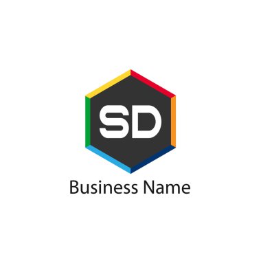 İlk Harf SD Logo Şablonu Tasarımı